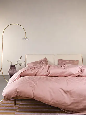 ESSENZA | Satin Bettwäsche 70x90cm / 140x200cm COLETTA Global Grey | rosa